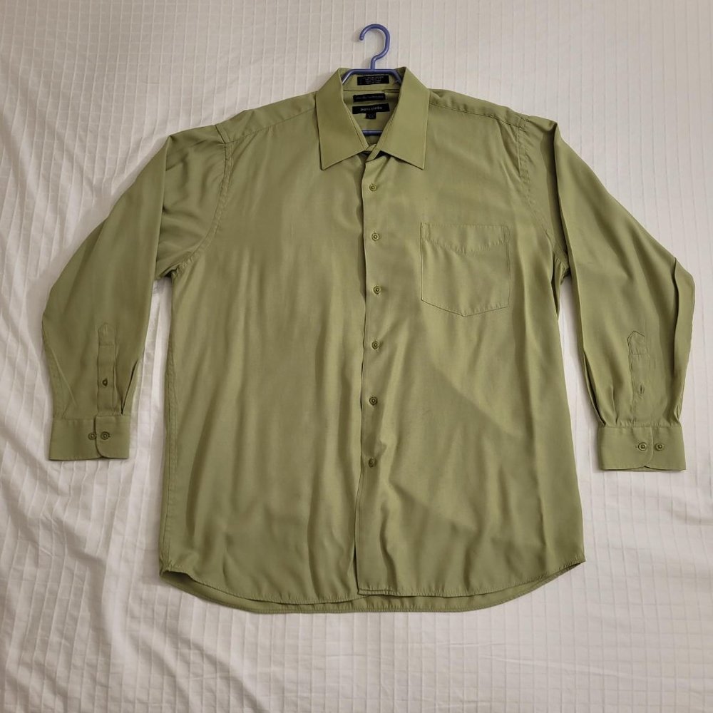 Pierre Cardin dress shirt. Light green. (XL) 17-17.5 neck.